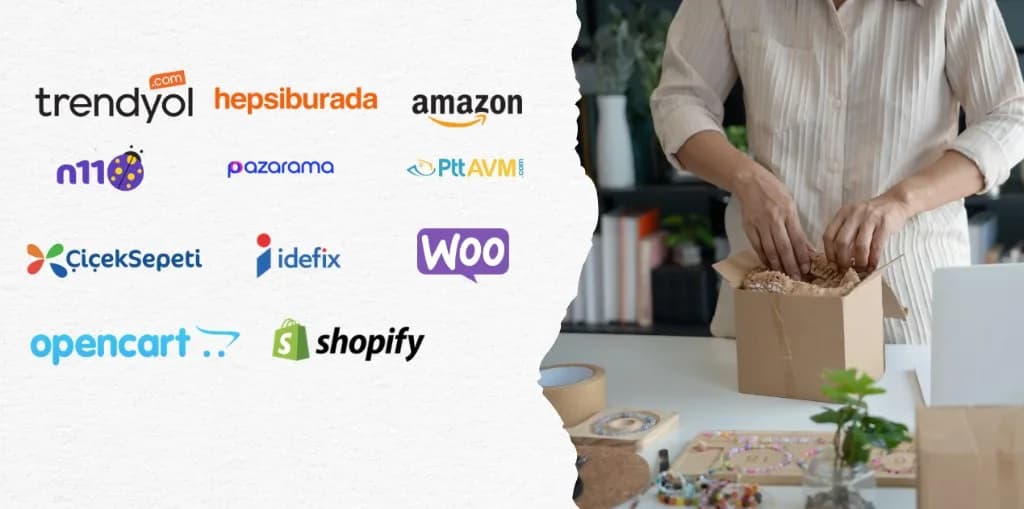 Trendyol, Hepsiburada, Amazon ve diğer pazaryeri kanalları ile kargo paketleme